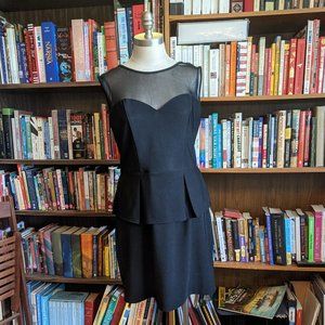 Bisou Bisou Black Peplum Dress Size 16